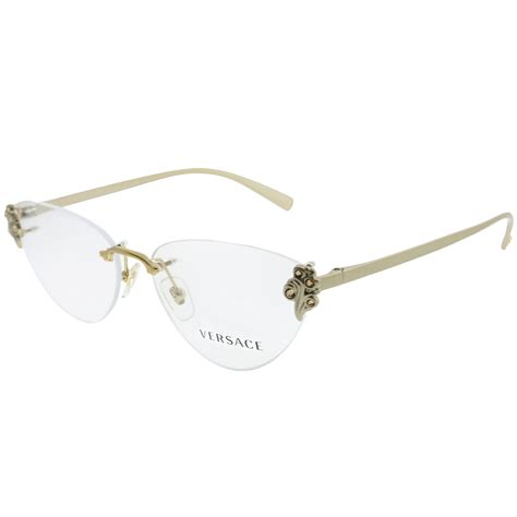 rimless versace eyeglasses|versace eyeglass frames women.